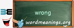 WordMeaning blackboard for wrong